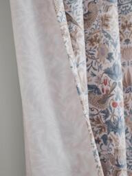 William Morris At Home Strawberry Thief Pair Lined Pencil Pleat Curtains, Hessian - thumbnail 2