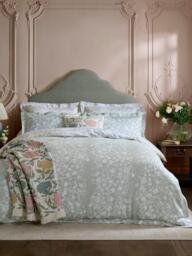 Historic Royal Palaces Tudor Trail 250 Thread Count Duvet Cover Set, Sage