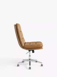 John Lewis Radcliffe Office Chair, PU Vinyl, Tan - thumbnail 3