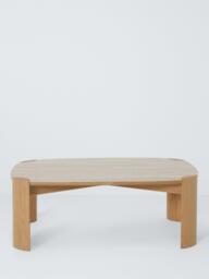 John Lewis Scoop Ceramic Top Coffee Table, Oak - thumbnail 3