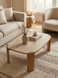 John Lewis Scoop Ceramic Top Coffee Table, Oak - thumbnail 6