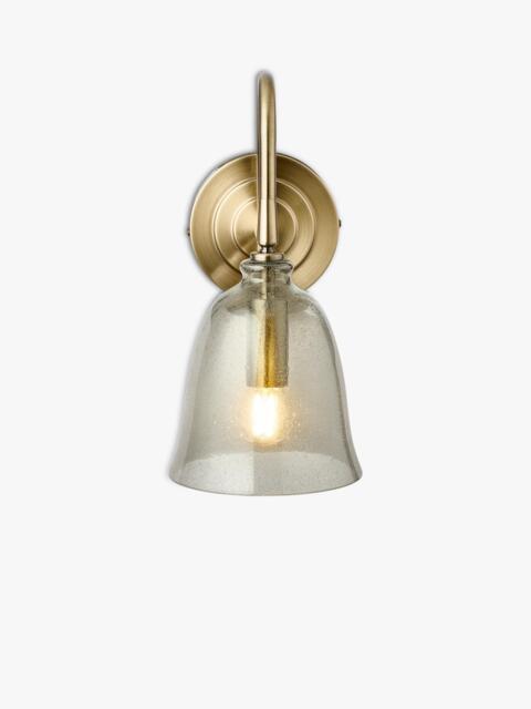 John Lewis Farmhouse Bubble Glass Shade Wall Light, Antique Brass - image 1