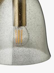John Lewis Farmhouse Bubble Glass Shade Wall Light, Antique Brass - thumbnail 5