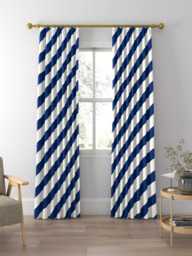 Harlequin x Sophie Robinson Paper Straw Made to Measure Curtains or Roman Blind, Lapis - thumbnail 3