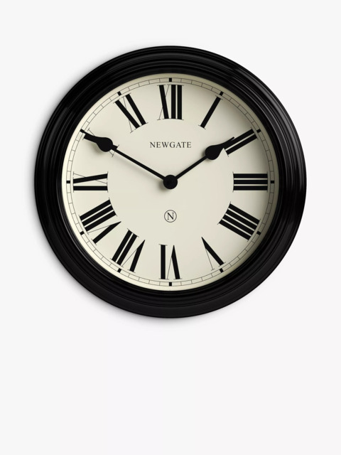 Newgate Clocks Notting Hill Roman Numeral Analogue Wall Clock, 45cm, Black - image 1