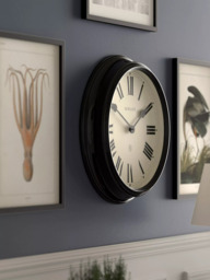 Newgate Clocks Notting Hill Roman Numeral Analogue Wall Clock, 45cm, Black - thumbnail 4