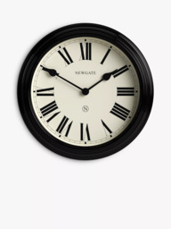 Newgate Clocks Notting Hill Roman Numeral Analogue Wall Clock, 45cm, Black - thumbnail 1
