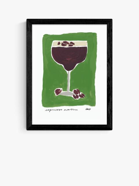 EAST END PRINTS Natalie Cass 'Espresso Martini Green' Framed Print, 43.4 x 33.4cm, Black Frame - image 1