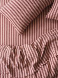 Piglet in Bed Pembroke Stripe Linen Blend Fitted Sheet