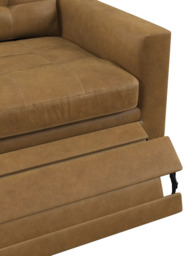 John Lewis Draper II Motion Leather Large 3 Seater Sofa, Metal Leg, Demetra Light Tan - thumbnail 6