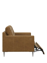 John Lewis Draper II Motion Leather Large 3 Seater Sofa, Metal Leg, Demetra Light Tan - thumbnail 3