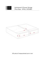 John Lewis Non-Sprung Upholstered 4 Drawer Divan Base, Small Double - thumbnail 5