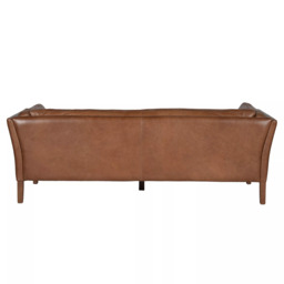 Halo Groucho Large 3 Seater Leather Sofa, Dark Leg - thumbnail 3