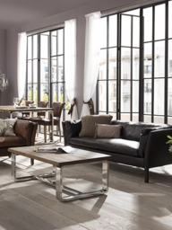Halo Groucho Large 3 Seater Leather Sofa, Dark Leg - thumbnail 6