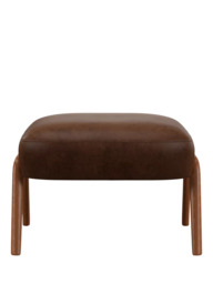John Lewis Hendricks Leather Footstool, Dark Leg - thumbnail 5