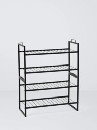 John Lewis Stackable Metal Shoe Rack, 2 Tier - thumbnail 5