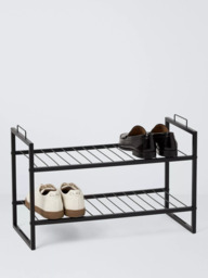 John Lewis Stackable Metal Shoe Rack, 2 Tier - thumbnail 4