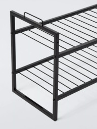 John Lewis Stackable Metal Shoe Rack, 2 Tier - thumbnail 3