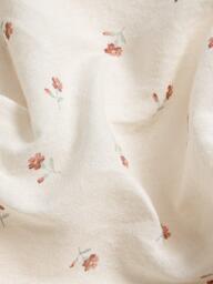 Piglet in Bed Posy Bud Linen Blend Flat Sheet - thumbnail 2