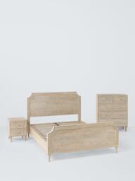 John Lewis Hidcote 2 Drawer Floral Bedside Table, FSC-Certified (Mango Wood), Light Stain Mango - thumbnail 5