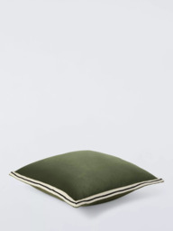 John Lewis Bordered Velvet Cushion - thumbnail 3