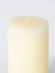 John Lewis Rustic Pillar Candle, H15 cm, White Ivory - thumbnail 2