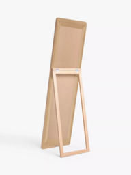 John Lewis Slim Solid Oak Wood Full-Length Cheval Mirror, 160 x 42cm - thumbnail 3