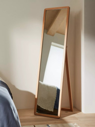 John Lewis Slim Solid Oak Wood Full-Length Cheval Mirror, 160 x 42cm - thumbnail 2