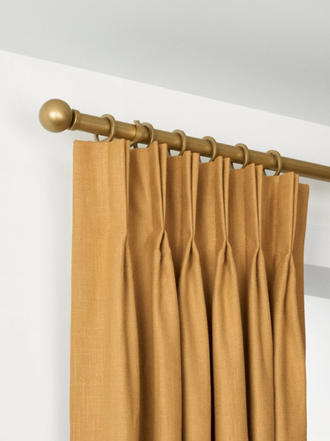 John Lewis Made to Order Select Curtain Pole with Rings and Ball Finial, Wall Fix, Dia.25mm - image 1