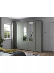John Lewis Marlow 200cm Hinged Door Wardrobe with Mirrors & 3 Drawers - thumbnail 2