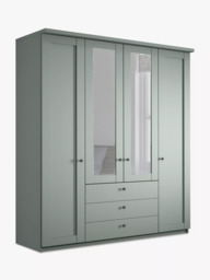 John Lewis Marlow 200cm Hinged Door Wardrobe with Mirrors & 3 Drawers - thumbnail 1