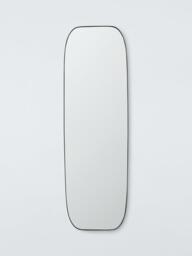 John Lewis Scandi Curved Corner Full-Length Metal Frame Wall Mirror, 160 x 50cm, Black