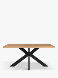 John Lewis Ripley Fixed Dining Table, Natural Edge, Solid Oak Natural Oil - thumbnail 2