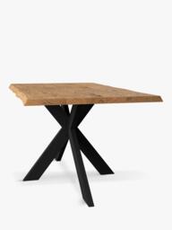 John Lewis Ripley Fixed Dining Table, Natural Edge, Solid Oak Natural Oil - thumbnail 3