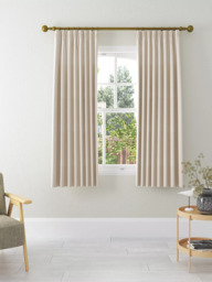 John Lewis Herringbone Weave Pair Lined Pencil Pleat Curtains - thumbnail 3
