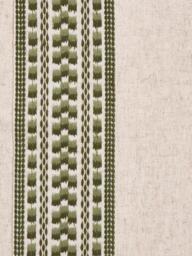 John Lewis Ikat Embroidered Edge Pair Blackout Lined Multiway Header Curtains, Avocado - thumbnail 5