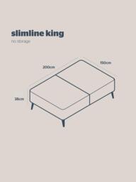 Silentnight Non-Sprung Upholstered Slimline Divan Base, King Size - thumbnail 4