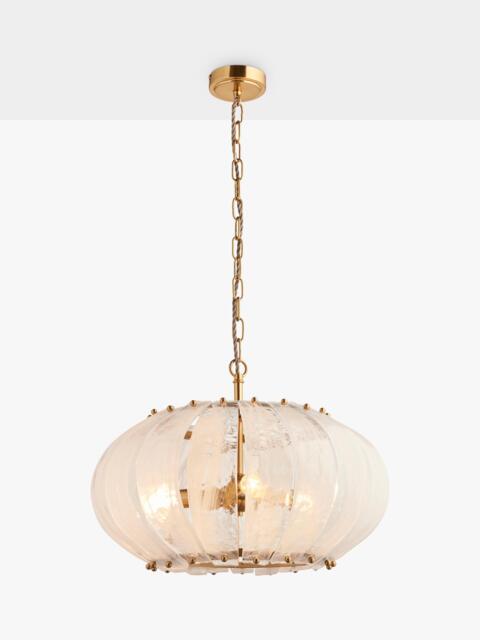 John Lewis Jardin Glass Pendant Ceiling Light, Brass - image 1