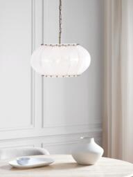 John Lewis Jardin Glass Pendant Ceiling Light, Brass - thumbnail 2