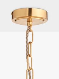 John Lewis Jardin Glass Pendant Ceiling Light, Brass - thumbnail 5