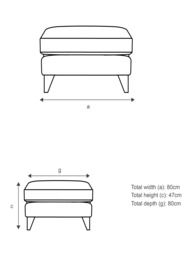 G Plan Vintage The Seventy Two Leather Footstool, Dark Leg - thumbnail 2