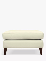 G Plan Vintage The Seventy Two Leather Footstool, Dark Leg - thumbnail 1
