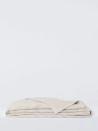 John Lewis Pencil Stripe Cotton Reversible Bedspread - thumbnail 3