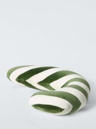 John Lewis Candy Cane Velour Cushion, Green - thumbnail 2