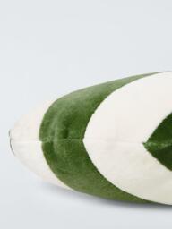 John Lewis Candy Cane Velour Cushion, Green - thumbnail 3