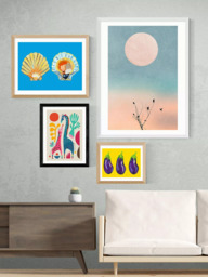 EAST END PRINTS Rachel Lee 'Giraffes' Framed Print - thumbnail 2