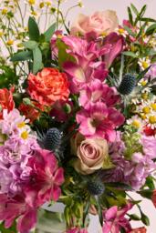 John Lewis Peach & Lilac Hand Tied Bouquet, Vase & Chocolates - thumbnail 2