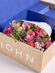 John Lewis Peach & Lilac Hand Tied Bouquet, Vase & Chocolates - thumbnail 4