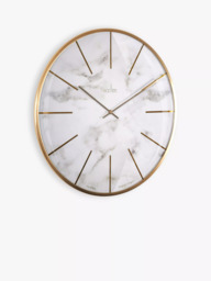 Acctim Luxe Metal Analogue Quartz Wall Clock, 39cm, Brushed Brass - thumbnail 2
