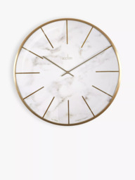 Acctim Luxe Metal Analogue Quartz Wall Clock, 39cm, Brushed Brass - thumbnail 1